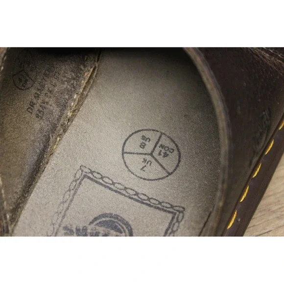 Dr.‎ Martens Unisex Leather Criss Cross Slip On Slide Sandals Vintage Size 8